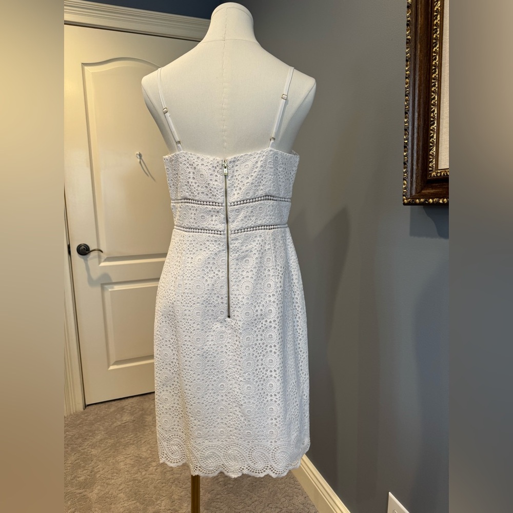 LILLY PULITZER Size 6 Jaida Sweetheart neckline White Eyelet Dress NWOT - Picture 5 of 7
